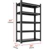 image48quot W Metal Garage Shelving Unit Heavy Duty Storage Garage Shelves with High Load Capacity 5Tier Big Metal Shelf Ideal for Warehouse and Basement Black78quot H63 H x 28 W x 14 D