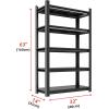 image48quot W Metal Garage Shelving Unit Heavy Duty Storage Garage Shelves with High Load Capacity 5Tier Big Metal Shelf Ideal for Warehouse and Basement Black78quot H63 H x 32 W x 14 D