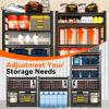 imageGarage Storage Shelving  Adjustable 5Tier Heavy Duty Metal Shelving 2500lbs High Load Capacity MultiFunctional for Garage Warehouse or Home Storage 63quot H x 16quot D x 32quot W Black