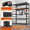 imageGarage Storage Shelving  Adjustable 5Tier Heavy Duty Metal Shelving 2500lbs High Load Capacity MultiFunctional for Garage Warehouse or Home Storage 63quot H x 16quot D x 32quot W Black