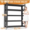 imageKitchen Shelf Heavy Duty All Metal 5 Tier Adjustable Storage Shelves Organizer Standing Multifunctional Utility Kitchen Racks Shelving Unit for Galley Storage 472quot W236quot D72quot H Black472 W236 D720 H