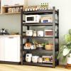 imageKitchen Shelf Heavy Duty All Metal 5 Tier Adjustable Storage Shelves Organizer Standing Multifunctional Utility Kitchen Racks Shelving Unit for Galley Storage 472quot W236quot D72quot H Black63 H x 32 W x 157 D