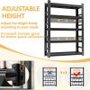 imageKitchen Shelves Organizer 2000lbs of 5 Tier Adjustable Shelving Heavy Duty Metal Storage Rack Unit and Multifunctional Utility Shelf for Kitchen Storage 354quot W  158quot D  72quot H Black63 H  315 W 157 D