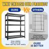 imageKitchen Shelves Organizer 2000lbs of 5 Tier Adjustable Shelving Heavy Duty Metal Storage Rack Unit and Multifunctional Utility Shelf for Kitchen Storage 354quot W  158quot D  72quot H Blackwire 72W x 354D x 157H