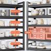 imageKitchen Shelves Organizer 2000lbs of 5 Tier Adjustable Shelving Heavy Duty Metal Storage Rack Unit and Multifunctional Utility Shelf for Kitchen Storage 354quot W  158quot D  72quot H Black72H354W158D