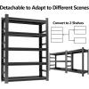 imageKitchen Shelves Organizer 2000lbs of 5 Tier Adjustable Shelving Heavy Duty Metal Storage Rack Unit and Multifunctional Utility Shelf for Kitchen Storage 354quot W  158quot D  72quot H Black72 H x 354 W  158 D