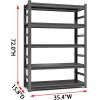imageKitchen Shelves Organizer 2000lbs of 5 Tier Adjustable Shelving Heavy Duty Metal Storage Rack Unit and Multifunctional Utility Shelf for Kitchen Storage 354quot W  158quot D  72quot H Black72H354W158D