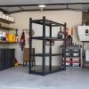 imageMetal Garage Shelving Unit Heavy Duty 5Tier Adjustable Storage shelves Steel Shelving 3000 lbs Capacity Industrial Shelves for Heavy Tools and Equipment Ideal for Garage Basement Black 72quot4Tier 63H x 40W x 18D