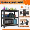 imageMetal Garage Shelving Unit Heavy Duty 5Tier Adjustable Storage shelves Steel Shelving 3000 lbs Capacity Industrial Shelves for Heavy Tools and Equipment Ideal for Garage Basement Black 72quotwood 30H x 29W x 12D