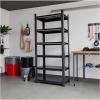 imageMetal Garage Shelving Unit Heavy Duty 5Tier Adjustable Storage shelves Steel Shelving 3000 lbs Capacity Industrial Shelves for Heavy Tools and Equipment Ideal for Garage Basement Black 72quot6Tier 82H x 40W x 18D