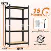 imageMetal Garage Shelving Unit Heavy Duty 5Tier Adjustable Storage shelves Steel Shelving 3000 lbs Capacity Industrial Shelves for Heavy Tools and Equipment Ideal for Garage Basement Black 72quotwood 457H x 236W x 118D