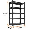 imageMetal Garage Shelving Unit Heavy Duty 5Tier Adjustable Storage shelves Steel Shelving 3000 lbs Capacity Industrial Shelves for Heavy Tools and Equipment Ideal for Garage Basement Black 72quot5Tier 63H x40W x 18D