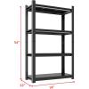 imageMetal Garage Shelving Unit Heavy Duty 5Tier Adjustable Storage shelves Steel Shelving 3000 lbs Capacity Industrial Shelves for Heavy Tools and Equipment Ideal for Garage Basement Black 72quot4Tier 54H x 32W x 14D