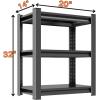 imageMetal Garage Shelving Unit Heavy Duty 5Tier Adjustable Storage shelves Steel Shelving 3000 lbs Capacity Industrial Shelves for Heavy Tools and Equipment Ideal for Garage Basement Black 72quot3Tier 32H x 20W x 14D