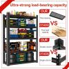 imageMetal Garage Shelving Unit Heavy Duty 5Tier Adjustable Storage shelves Steel Shelving 3000 lbs Capacity Industrial Shelves for Heavy Tools and Equipment Ideal for Garage Basement Black 72quot5Tier 63H x 36W x 16D