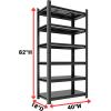 imageMetal Garage Shelving Unit Heavy Duty 5Tier Adjustable Storage shelves Steel Shelving 3000 lbs Capacity Industrial Shelves for Heavy Tools and Equipment Ideal for Garage Basement Black 72quot6Tier 82H x 40W x 18D