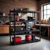 imageMetal Garage Shelving Unit Heavy Duty 5Tier Adjustable Storage shelves Steel Shelving 3000 lbs Capacity Industrial Shelves for Heavy Tools and Equipment Ideal for Garage Basement Black 72quot4Tier 54H x 40W x 14D