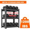 imageMetal Garage Shelving Unit Heavy Duty 5Tier Adjustable Storage shelves Steel Shelving 3000 lbs Capacity Industrial Shelves for Heavy Tools and Equipment Ideal for Garage Basement Black 72quot3Tier 32H x 20W x 14D
