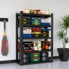 imageMetal Garage Shelving Unit Heavy Duty 5Tier Adjustable Storage shelves Steel Shelving 3000 lbs Capacity Industrial Shelves for Heavy Tools and Equipment Ideal for Garage Basement Black 72quot5Tier 78H x40W x 18D