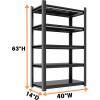 imageMetal Garage Shelving Unit Heavy Duty 5Tier Adjustable Storage shelves Steel Shelving 3000 lbs Capacity Industrial Shelves for Heavy Tools and Equipment Ideal for Garage Basement Black 72quot5Tier 63H x40W x 14D