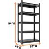 imageMetal Garage Shelving Unit Heavy Duty 5Tier Adjustable Storage shelves Steel Shelving 3000 lbs Capacity Industrial Shelves for Heavy Tools and Equipment Ideal for Garage Basement Black 72quot5Tier 54H x20W x 14D
