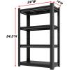 imageMetal Garage Shelving Unit Heavy Duty 5Tier Adjustable Storage shelves Steel Shelving 3000 lbs Capacity Industrial Shelves for Heavy Tools and Equipment Ideal for Garage Basement Black 72quot4Tier 543H x 24W x 14D