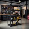 imageMetal Garage Shelving Unit Heavy Duty 5Tier Adjustable Storage shelves Steel Shelving 3000 lbs Capacity Industrial Shelves for Heavy Tools and Equipment Ideal for Garage Basement Black 72quot5Tier 63H x20W x 14D