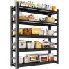 imageKitchen Shelf Heavy Duty All Metal 5 Tier Adjustable Storage Shelves Organizer Standing Multifunctional Utility Kitchen Racks Shelving Unit for Galley Storage 472quot W236quot D72quot H Black78Hx47Wx18D