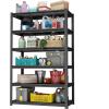 imageMetal Garage Shelving Unit Heavy Duty 5Tier Adjustable Storage shelves Steel Shelving 3000 lbs Capacity Industrial Shelves for Heavy Tools and Equipment Ideal for Garage Basement Black 72quot6Tier  774 H x 177 W x 453 D