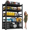 imageMetal Garage Shelving Unit Heavy Duty 5Tier Adjustable Storage shelves Steel Shelving 3000 lbs Capacity Industrial Shelves for Heavy Tools and Equipment Ideal for Garage Basement Black 72quotWith fence 87H x 472W x 236D