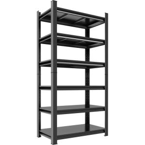 image48quot W Metal Garage Shelving Unit Heavy Duty Storage Garage Shelves with High Load Capacity 5Tier Big Metal Shelf Ideal for Warehouse and Basement Black78quot H78H36W16D