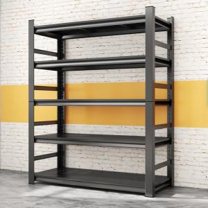 imageKitchen Shelves Organizer 2000lbs of 5 Tier Adjustable Shelving Heavy Duty Metal Storage Rack Unit and Multifunctional Utility Shelf for Kitchen Storage 354quot W  158quot D  72quot H Blackwith fence 78H x 4724W x 18D