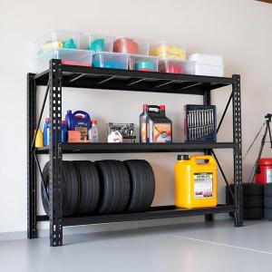 imageMetal Garage Shelving Unit Heavy Duty 5Tier Adjustable Storage shelves Steel Shelving 3000 lbs Capacity Industrial Shelves for Heavy Tools and Equipment Ideal for Garage Basement Black 72quotHeavyDuty 512W472H236D