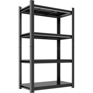 imageMetal Garage Shelving Unit Heavy Duty 5Tier Adjustable Storage shelves Steel Shelving 3000 lbs Capacity Industrial Shelves for Heavy Tools and Equipment Ideal for Garage Basement Black 72quot4Tier 63H x 40W x 18D