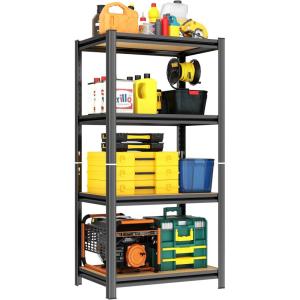 imageMetal Garage Shelving Unit Heavy Duty 5Tier Adjustable Storage shelves Steel Shelving 3000 lbs Capacity Industrial Shelves for Heavy Tools and Equipment Ideal for Garage Basement Black 72quotwood 457H x 236W x 118D