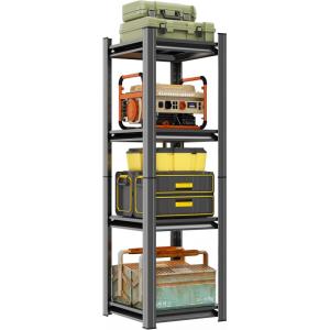 imageMetal Garage Shelving Unit Heavy Duty 5Tier Adjustable Storage shelves Steel Shelving 3000 lbs Capacity Industrial Shelves for Heavy Tools and Equipment Ideal for Garage Basement Black 72quot4Tier 54H x 16W x 16D